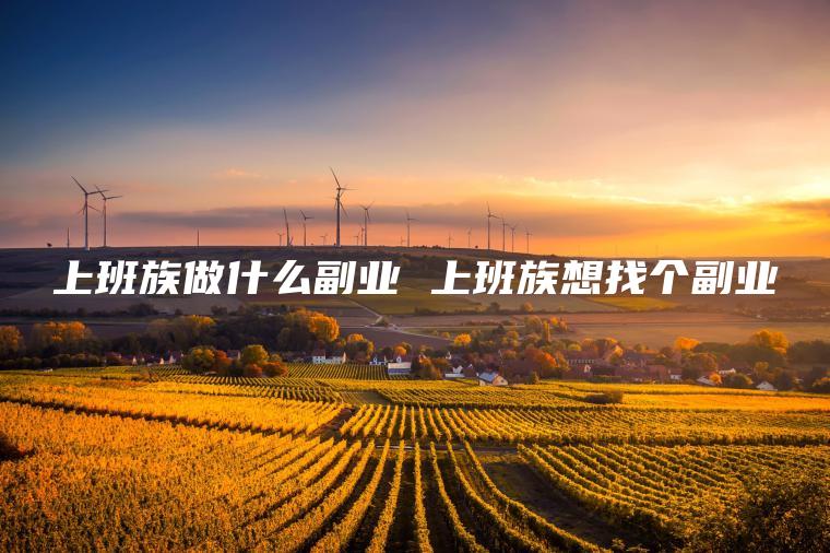 上班族做什么副业 上班族想找个副业