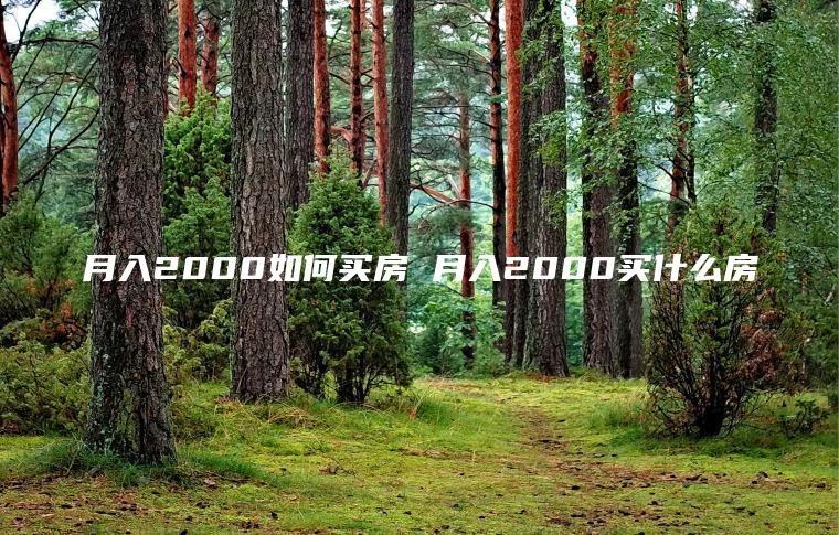 月入2000如何买房 月入2000买什么房