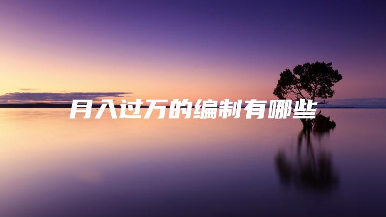 月入过万的编制有哪些