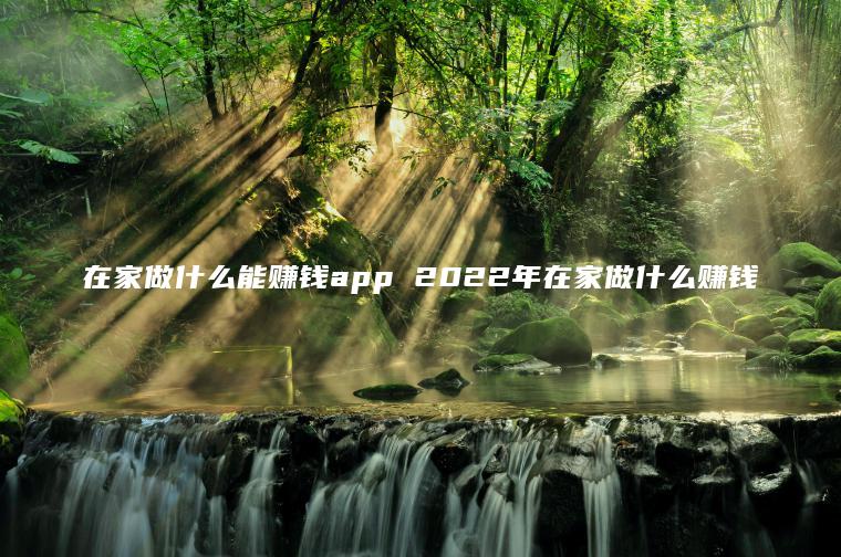 在家做什么能赚钱app 2022年在家做什么赚钱