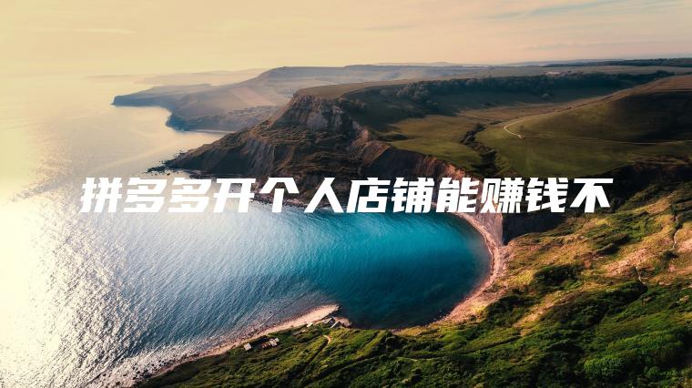 拼多多开个人店铺能赚钱不