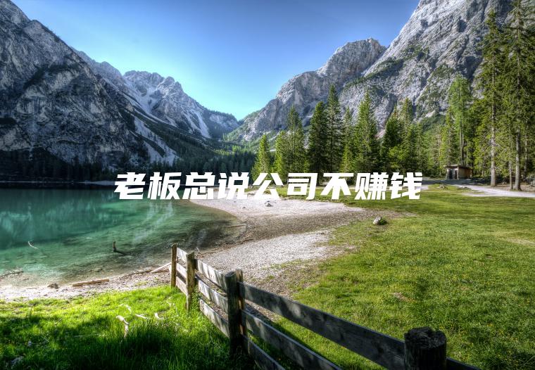 老板总说公司不赚钱