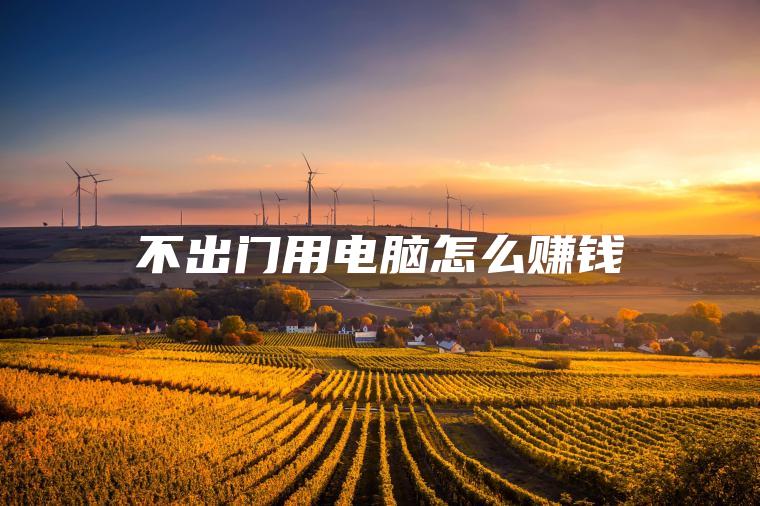 不出门用电脑怎么赚钱