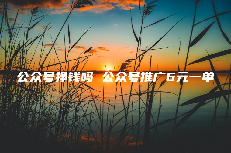公众号挣钱吗 公众号推广6元一单