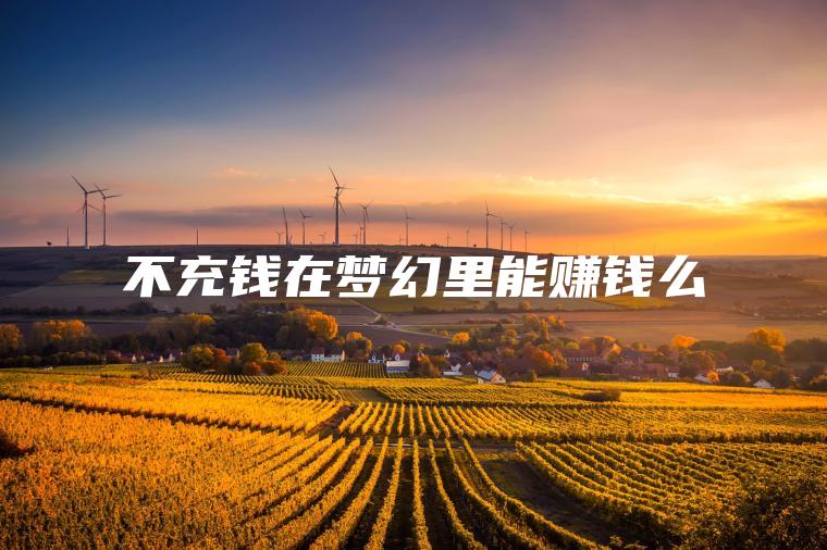 不充钱在梦幻里能赚钱么