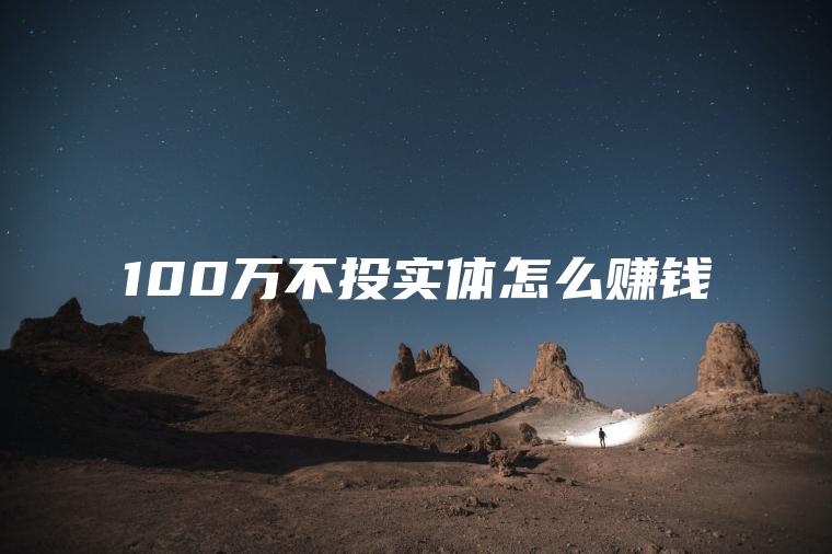 100万不投实体怎么赚钱