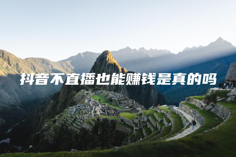 抖音不直播也能赚钱是真的吗