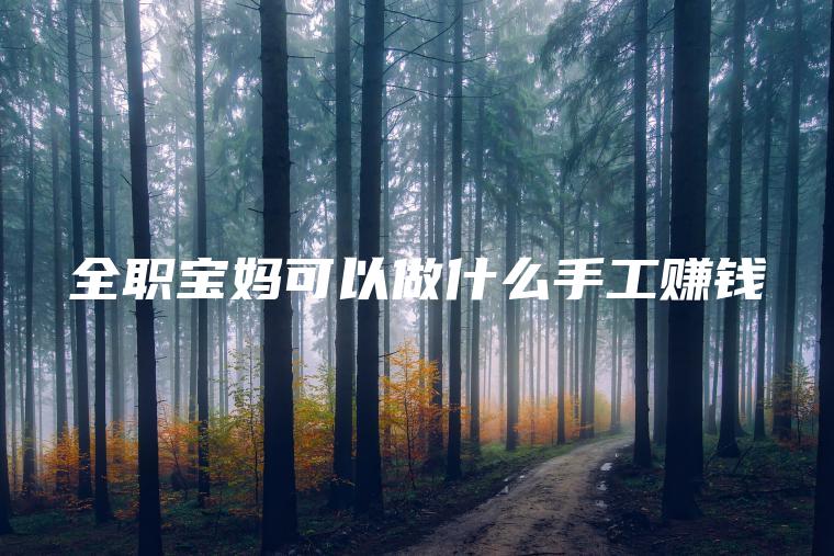全职宝妈可以做什么手工赚钱