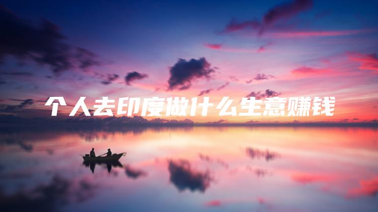 个人去印度做什么生意赚钱