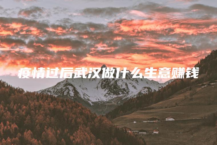 怡情过后武汉做什么生意赚钱