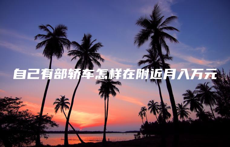 自己有部轿车怎样在附近月入万元