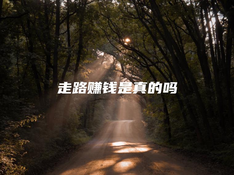 走路赚钱是真的吗