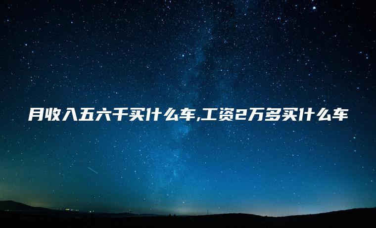 月收入五六千买什么车 工资2万多买什么车