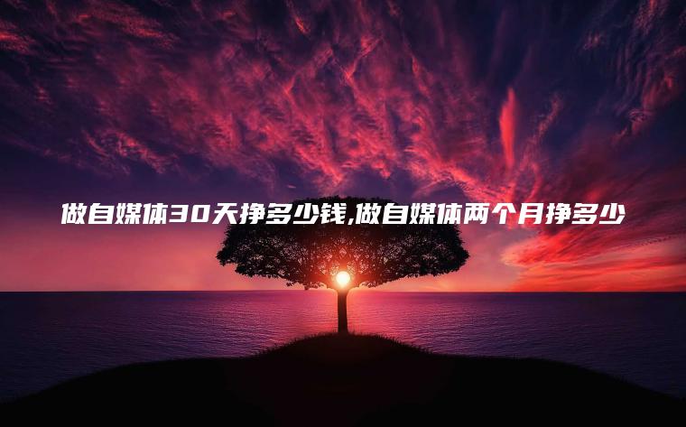 做自媒体30天挣多少钱 做自媒体两个月挣多少