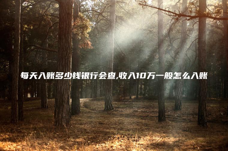 每天入账多少钱银行会查 收入10万一般怎么入账