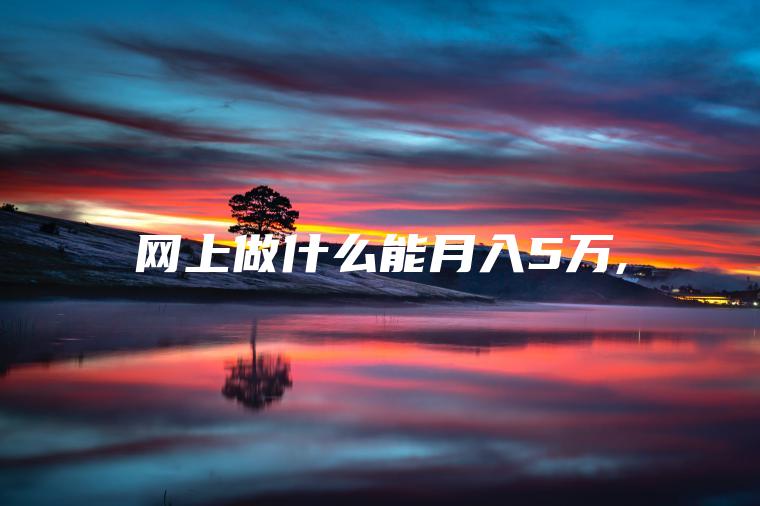 网上做什么能月入5万