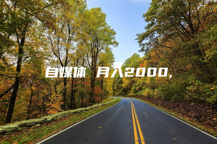 自媒体 月入2000,